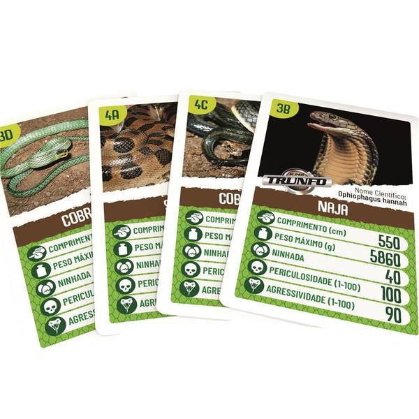 Imagem de Jogo De Cartas Super Trunfo Cobras E Serpentes Da Grow 03715