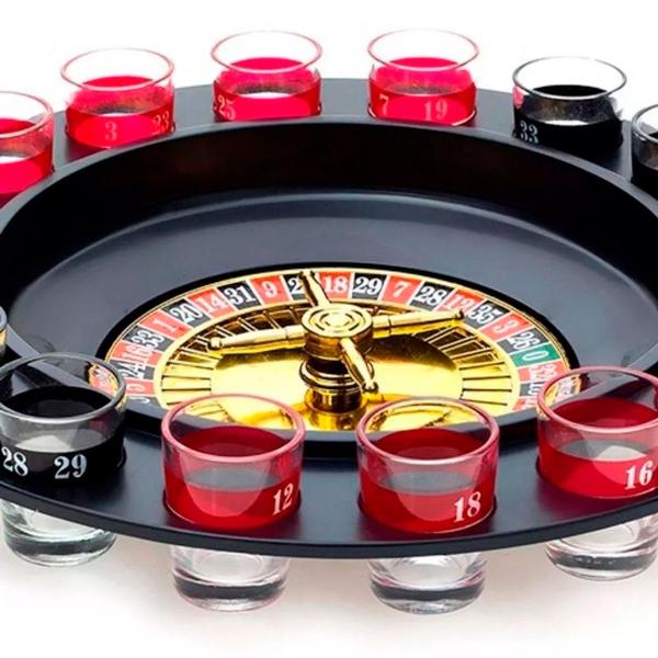 Imagem de Jogo De Cassino Roleta Shot Drink 16 Copos