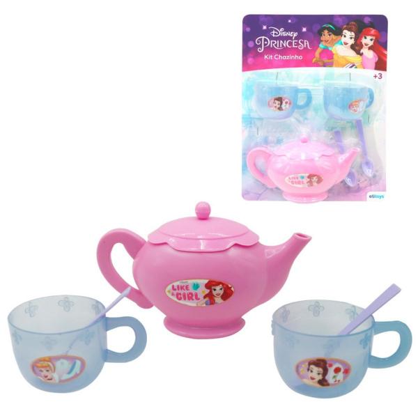 Imagem de Jogo de cha infantil 5 pecas kit chazinho etitoys disney