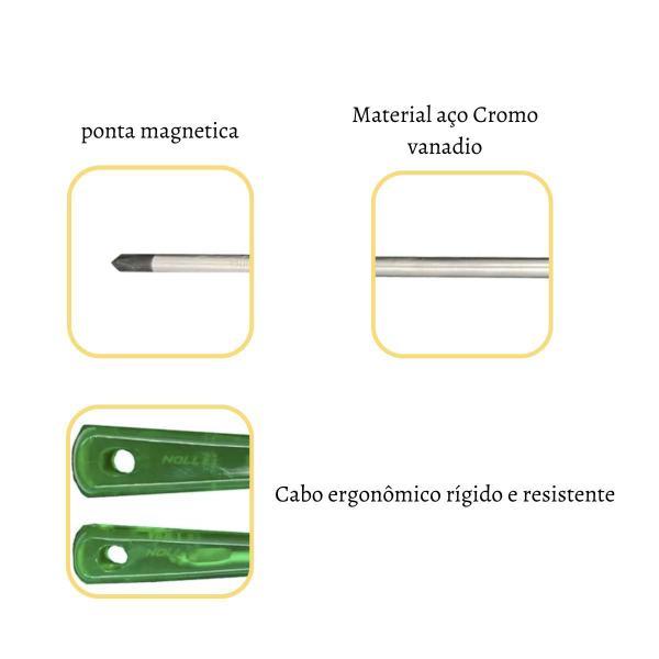 Imagem de Jogo de Chave de Fenda e Phillips Noll 6 Peças