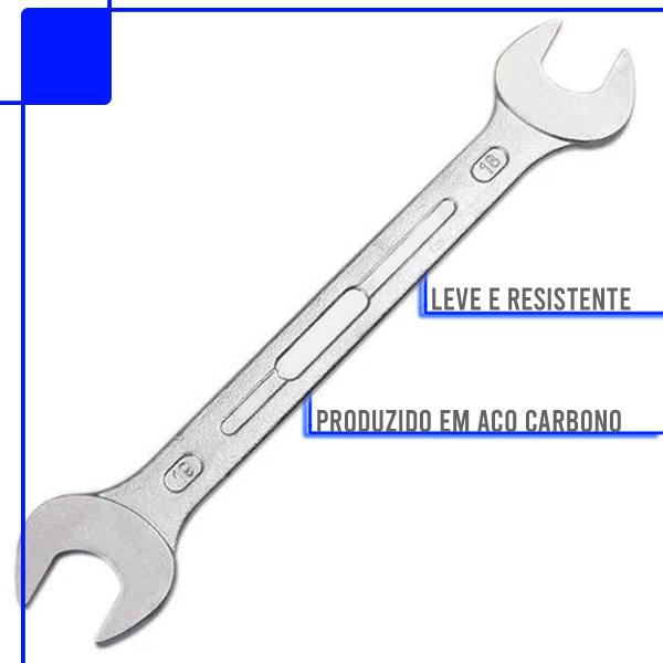 Imagem de Jogo de chave fixa 6 a 22mm 08 peças Brasfort