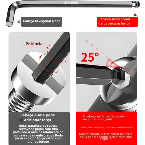 Imagem de Jogo de Chaves Allen de Alta Resistência Kimihide - Ferramenta Hexagonal