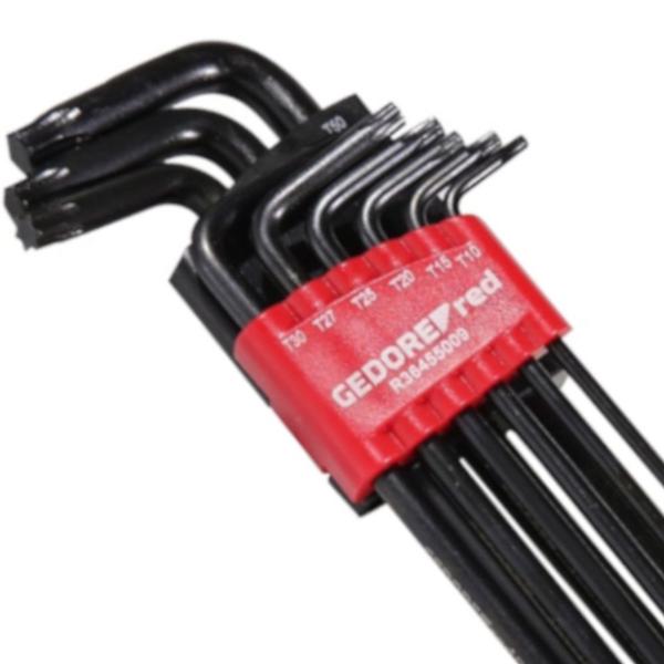 Imagem de Jogo de Chaves Torx Longas Hexabular 9 Peças - 3369967 - GEDORE RED