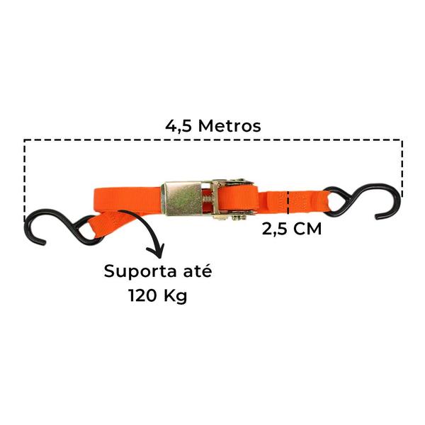 Imagem de Jogo De Cintas Catracadas Fita Resistente 120kg Carga Pesada - 2 Peças