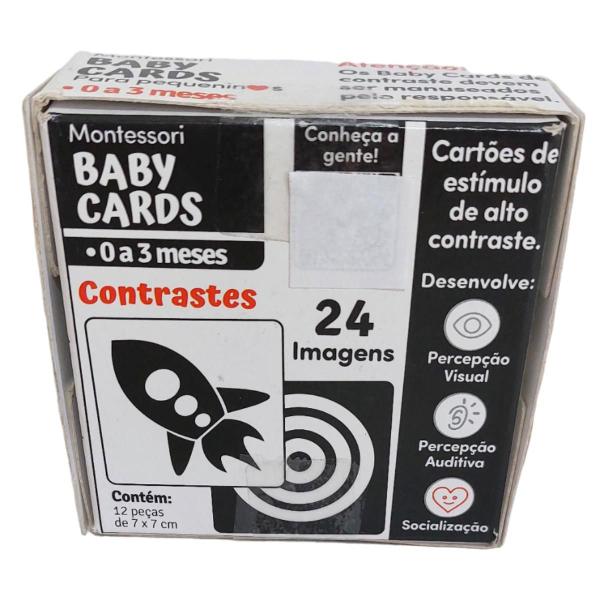 Imagem de Jogo de Contraste  Bebês De 0 a 3 Mêses Cartas Estimulo Auto Contraste Montessori Interativo Baby Cards Primeiro Passo