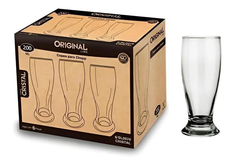 Imagem de Jogo De Copo 12 Peças Cerveja Beer 200ml Taça Tulipa Chopp