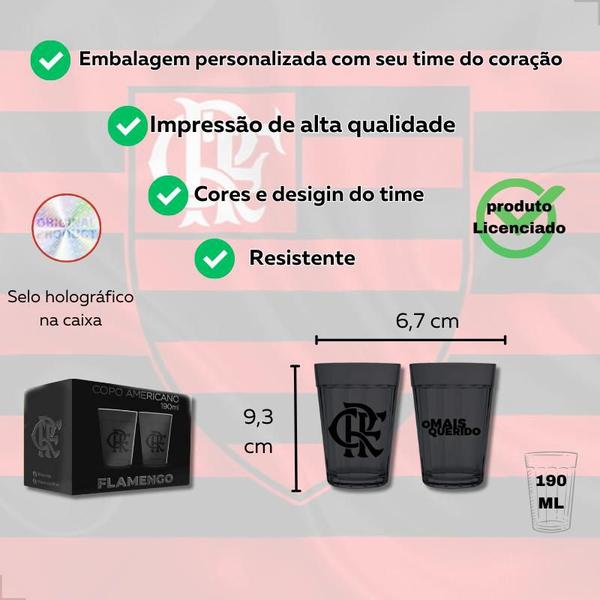 Imagem de Jogo De Copo Americano Times Futebol Licenciado Kit 2 Peças