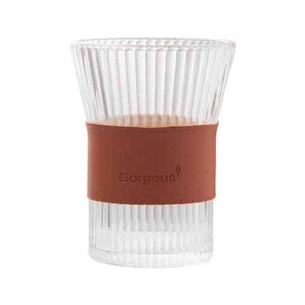 Jogo De Copos 2 Peças Listras Vertic Com Alça De Couro 320ml - raleo Imagem de Jogo De Copos 2 Peças Listras Vertic Com Alça De Couro 320ml