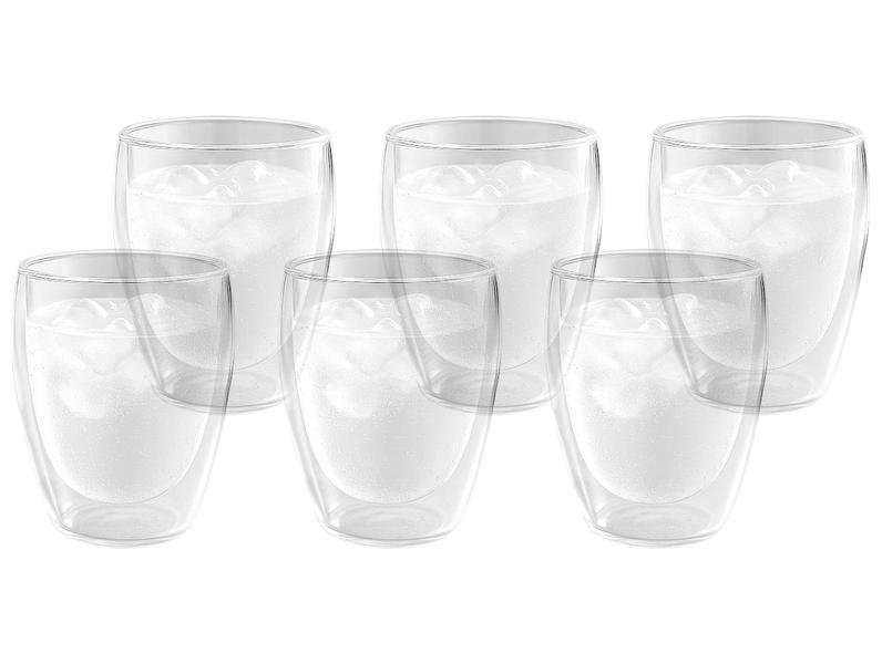 Jogo de Copos de Vidro para Cappuccino 350ml 6 Peças Haus Concept Inspire