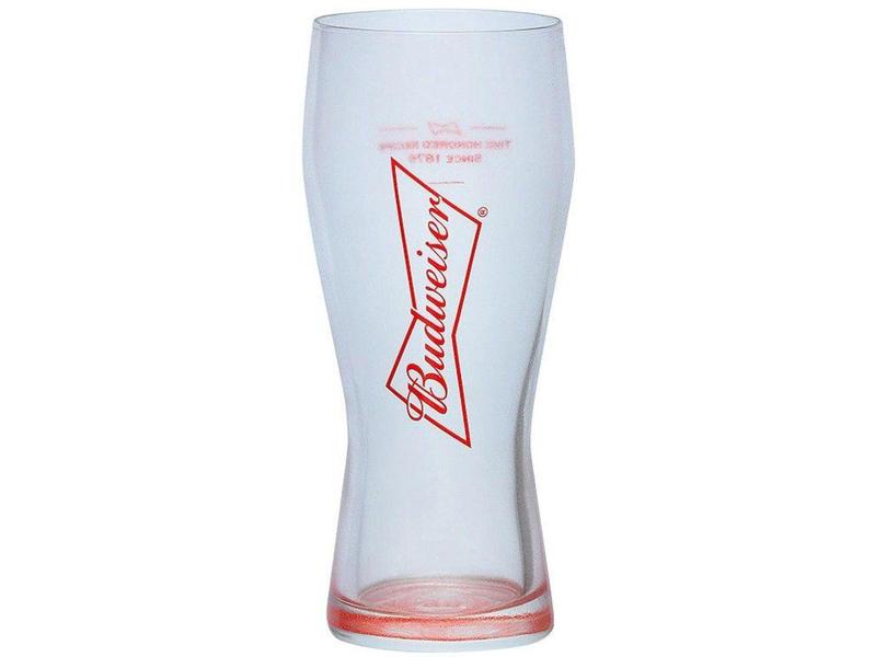 Imagem de Jogo de Copos de Vidro para Cerveja 2 Peças - 400ml Budweiser Gravata