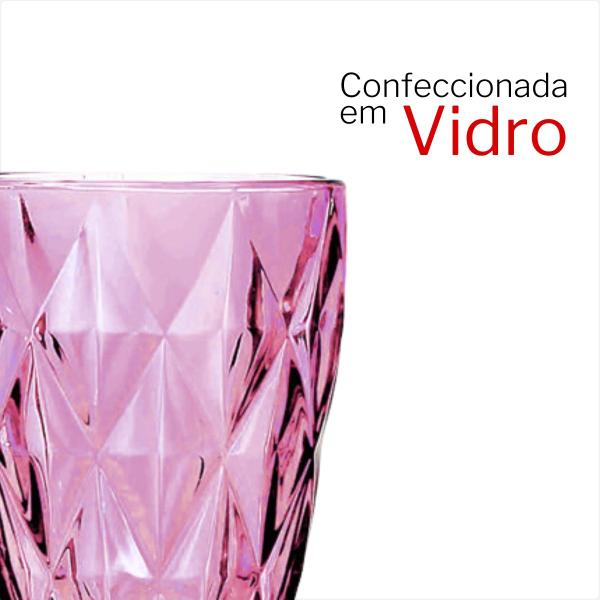 Imagem de Jogo De Copos Diamond Baixo 270ml Em Vidro - 4 Peças