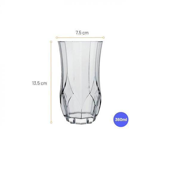 Jogo de Copos Opera Nadir 360ml com 6 peças - NADIR FIGUEREDO Imagem de Jogo de Copos Opera Nadir 360ml com 6 peças