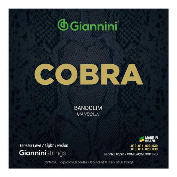 Imagem de Jogo De Cordas Bandolim Giannini Cobra Bronze Cm82l