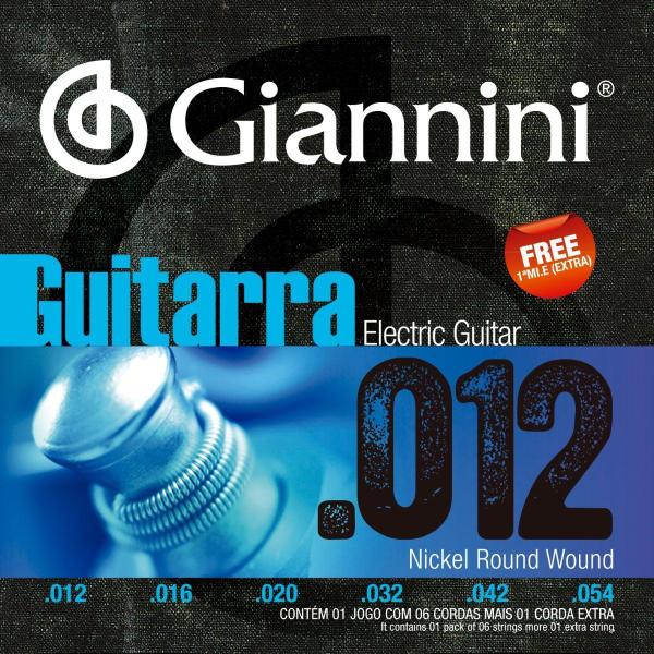 Jogo de cordas giannini guitarra 0,012 geegst12 Imagem de Jogo de cordas giannini guitarra 0,012 geegst12