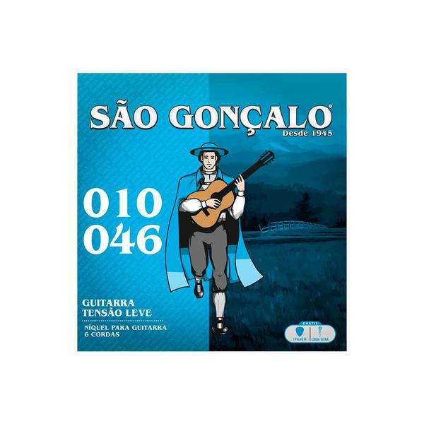 Imagem de Jogo De Cordas Niquel P/guitarra 0.010" - 0.046" Tensão Leve São Gonçalo