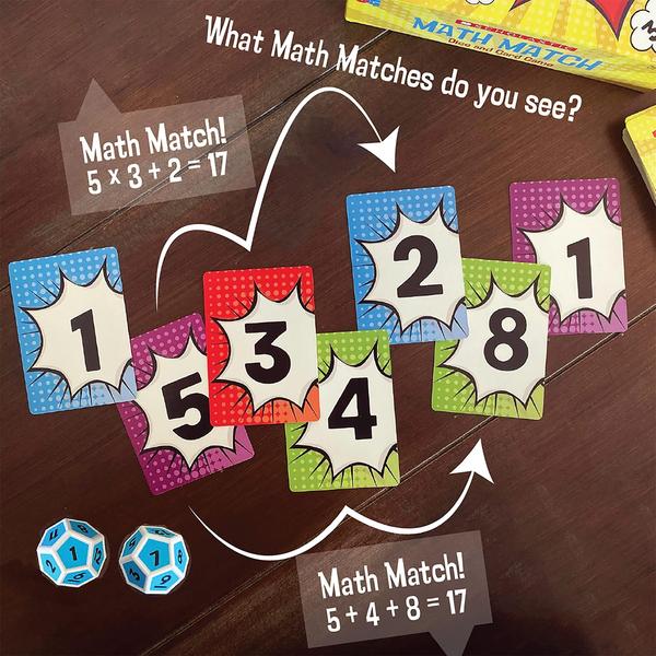 Imagem de Jogo de dados Math Match Travel University Games Scholastic