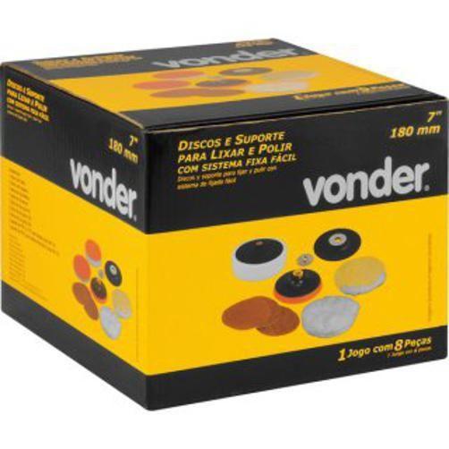Jogo De Discos Para Lixamento E Polimento 7 Pol. - Vonder Imagem de Jogo De Discos Para Lixamento E Polimento 7 Pol. - Vonder