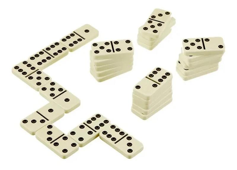 Imagem de Jogo de Dominó 28 Peças com Estojo Plástico - Dominoes