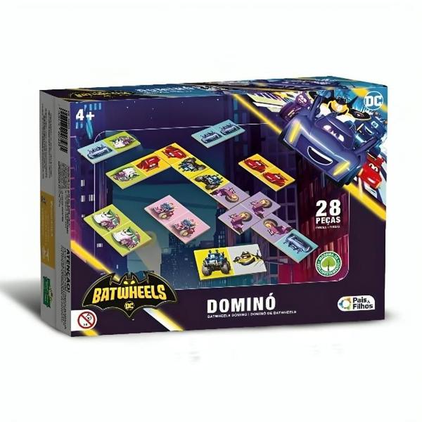 Imagem de Jogo De Domino BatWheels Mdf 792333 Pais E Filhos