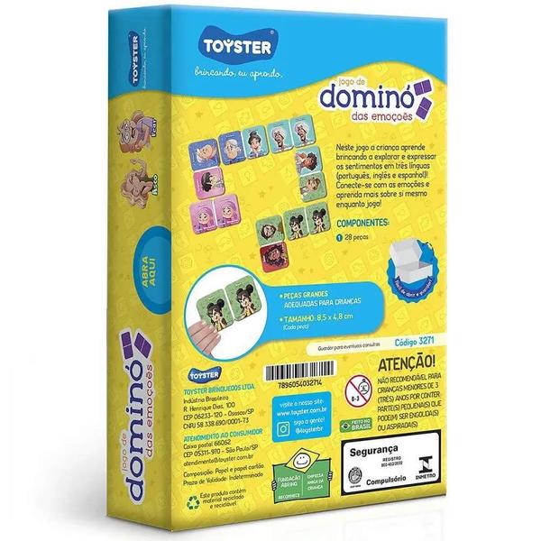 Imagem de Jogo de domino das emocoes portugues ingles e espanhol toyster