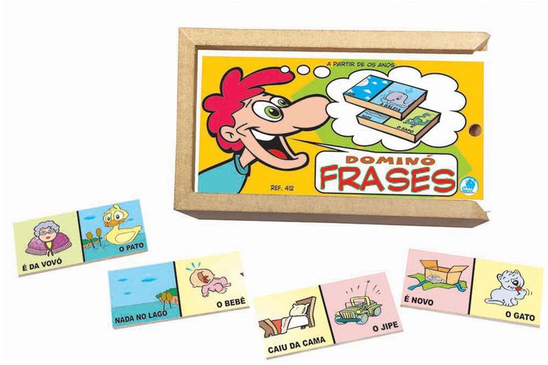 Jogo de Dominó Infantil Frases - Simque Imagem de Jogo de Dominó Infantil Frases
