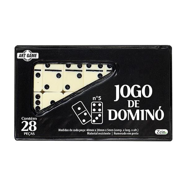 Jogo de Dominó no Estojo 28 Peças Jogo Para Viagens Passeios - Art Game Imagem de Jogo de Dominó no Estojo 28 Peças Jogo Para Viagens Passeios