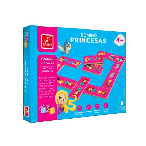 Jogo de Dominó Princesas - Coleção Pop - BRINCADEIRA DE CRIANÇA Imagem de Jogo de Dominó Princesas - Coleção Pop