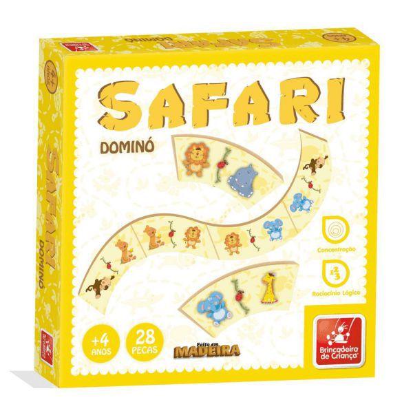 Imagem de Jogo de Dominó Safari com 28 peças Brincadeira de Criança