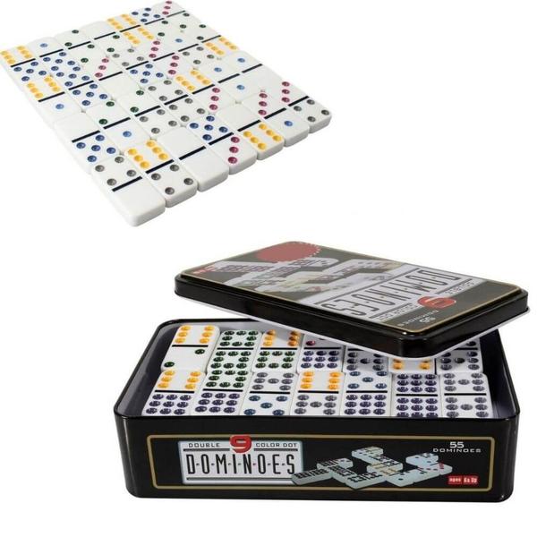 Imagem de Jogo De Dominós Dominoes 55 Peças E 9 Cores