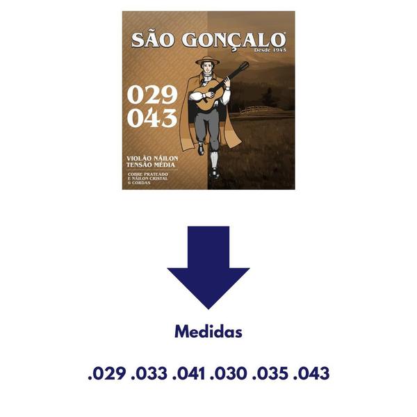 Jogo de Encordoamento Nylon Cristal P/violao 0.029 2 pacotes Sao Goncalo - São Gonçalo Imagem de Jogo de Encordoamento Nylon Cristal P/violao 0.029 2 pacotes Sao Goncalo