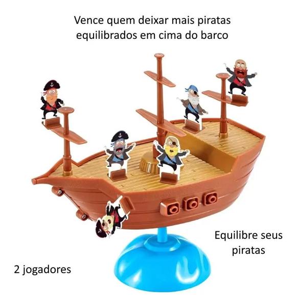 Imagem de Jogo De Equilíbrio Mesa O Mar Tá Bravo Navio Pirata Infantil - Art Brink