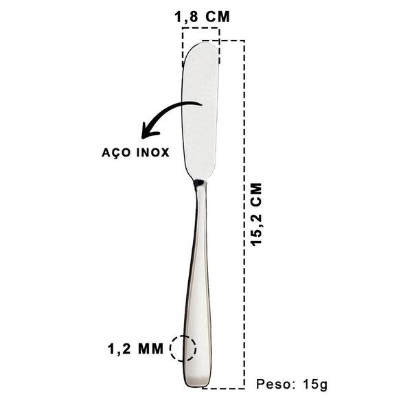 Imagem de jogo de espátulas para manteiga creme requeijão geleia 8un