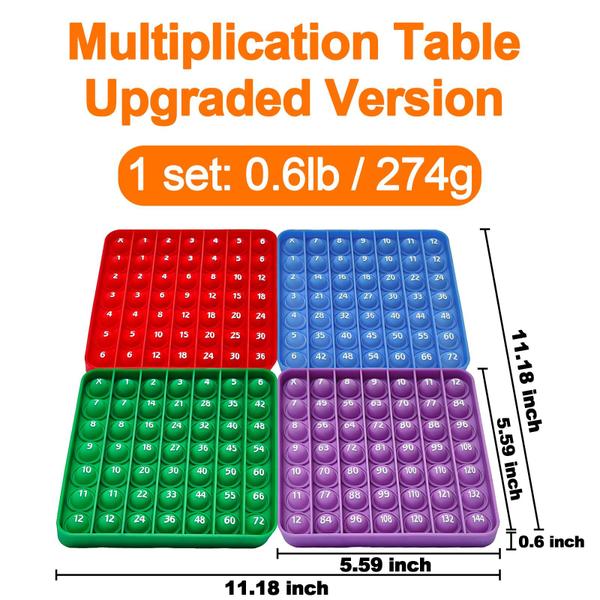 Jogo de estourar a mesa de multiplicação Fidget Toy Proweber 12x12 Imagem de Jogo de estourar a mesa de multiplicação Fidget Toy Proweber 12x12