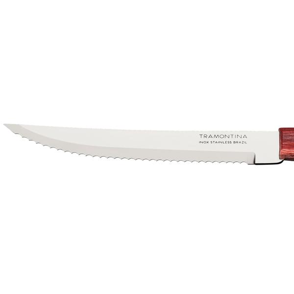 Imagem de Jogo de Faca Inox para Churrasco com Serra e Cabo Polywood 6 Peças 5" - Tramontina