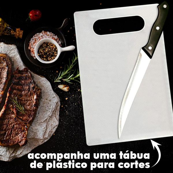 Imagem de Jogo de Facas 7 Peças Aço Inox Churrasco E Uso Domestico