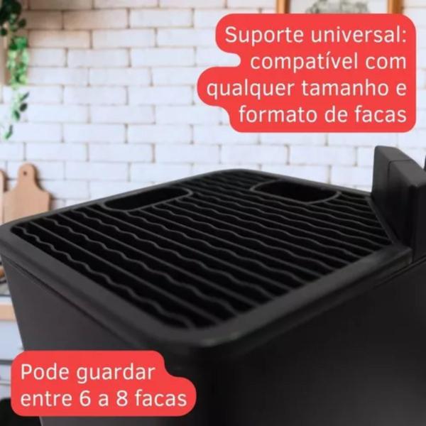 Imagem de Jogo De Facas Kit Com 8 Pçs Chef Cozinha Aço Inox Lamina Afiada