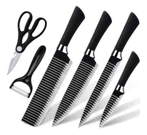 Jogo De Facas Para Churrasco Antiaderente Cor Preto: Cortes Precisos, Sabor Intenso - MR Imagem de Jogo De Facas Para Churrasco Antiaderente Cor Preto: Cortes Precisos, Sabor Intenso