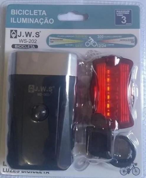 Imagem de Jogo De Farol Lanterna Ciclismo Pedal Noturno Pisca Alerta