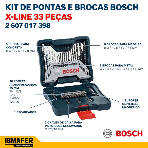 Imagem de Jogo De Ferramentas Bosch Kit X-line 33 Peças