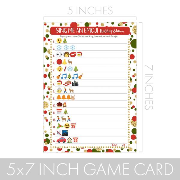 Jogo de festa de Natal DISTINCTIVS Sing Me an Emoji para 25 jogadores Imagem de Jogo de festa de Natal DISTINCTIVS Sing Me an Emoji para 25 jogadores