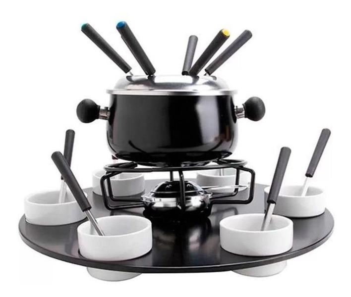 Jogo De Fondue Para Chocolate E Queijo 23 Peçass - Euro Imagem de Jogo De Fondue Para Chocolate E Queijo 23 Peçass