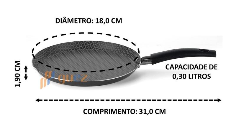 Imagem de Jogo de frigideira 14 cm e tapioqueira 18 cm antiaderente não gruda ultra 7