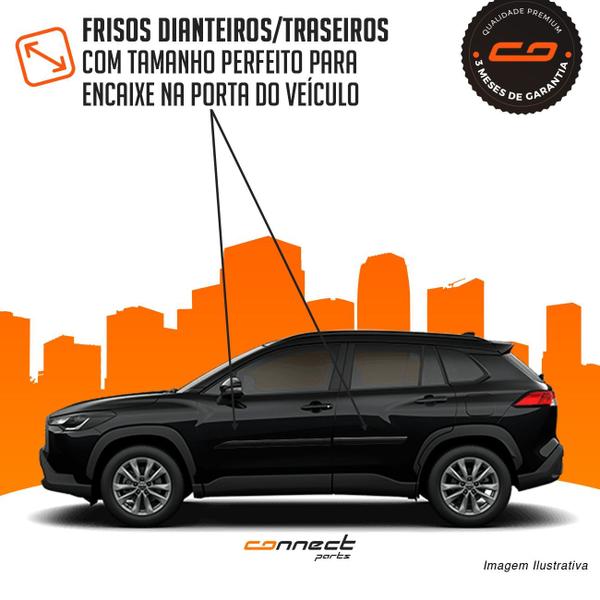 Imagem de Jogo de Friso Lateral Corolla Cross 2021 a 2023 Cor Original Facão Alto Relevo