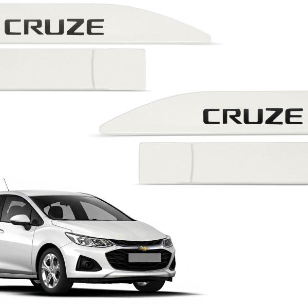 Imagem de Jogo de Friso Lateral Cruze 2012 a 2023 Branco Abalone