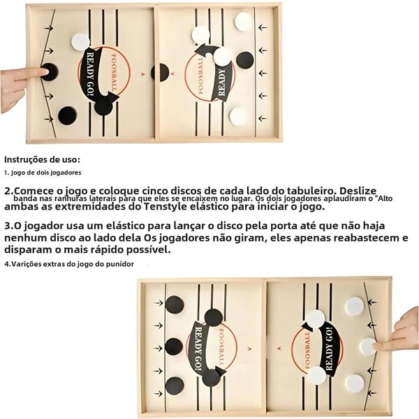 Jogo de Hóquei de Mesa com Estilingue Rápido - Brinquedo Interativo para Família Imagem de Jogo de Hóquei de Mesa com Estilingue Rápido - Brinquedo Interativo para Família