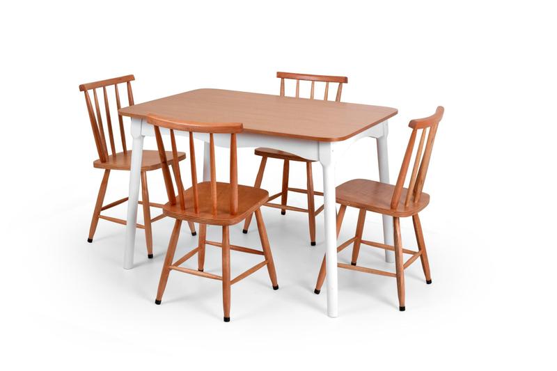 Imagem de Jogo De Jantar Colonial Clássico Mesa Soft 4 Cadeiras Cozinha 