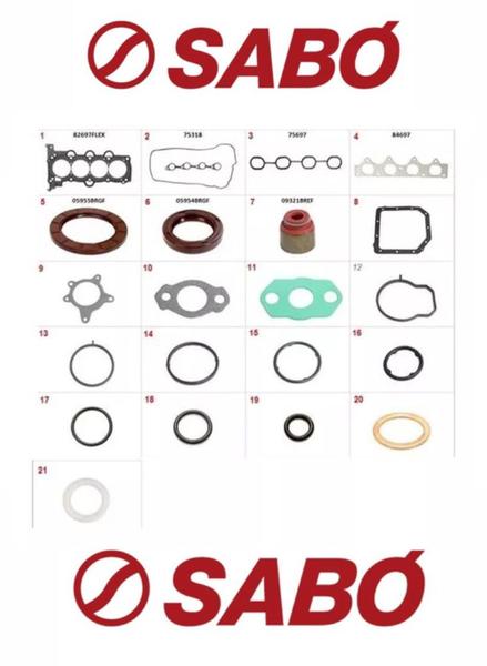 Imagem de Jogo de Juntas Completo C/ Retentores Original Sabó -Hyundai Hb20, Hb20S e Creta 1.6 16v GAMMA.