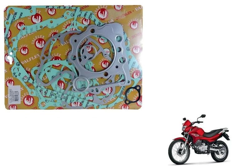 Jogo De Juntas Completo Sem Borracha Motor Honda Nx 400 Falcon 2006 2007 2008 - Com Catalisador - VALFLEX Imagem de Jogo De Juntas Completo Sem Borracha Motor Honda Nx 400 Falcon 2006 2007 2008 - Com Catalisador