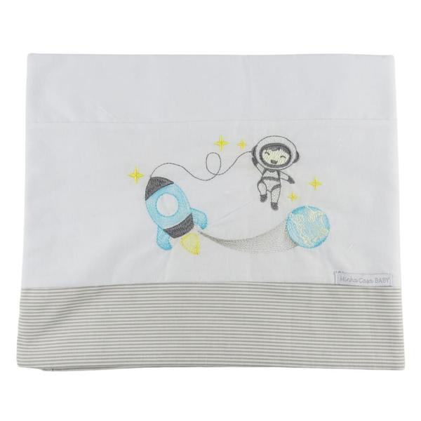 Jogo de Lençol Berço Astronauta Cinza 3 Pçs Minha Casa Baby Imagem de Jogo de Lençol Berço Astronauta Cinza 3 Pçs Minha Casa Baby