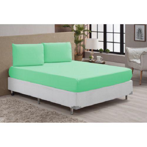 Imagem de Jogo de Lençol Cama Queen Box 3 Peças Liso 1,98m x 1,58m x 30cm - Diversas Cores